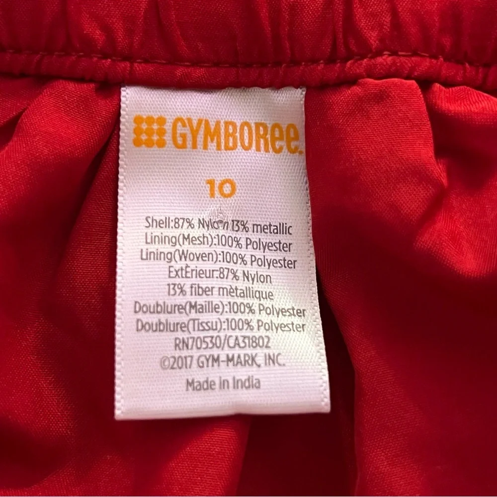 GYMBOREE SKIRT, Girls Size 10, Red Sparkly Tutu Skirt w/ Lining & Elastic Waist.